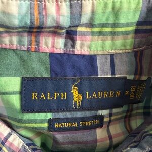 Ralph Lauren Green and Blue Plaid Shirt excellent shape button down